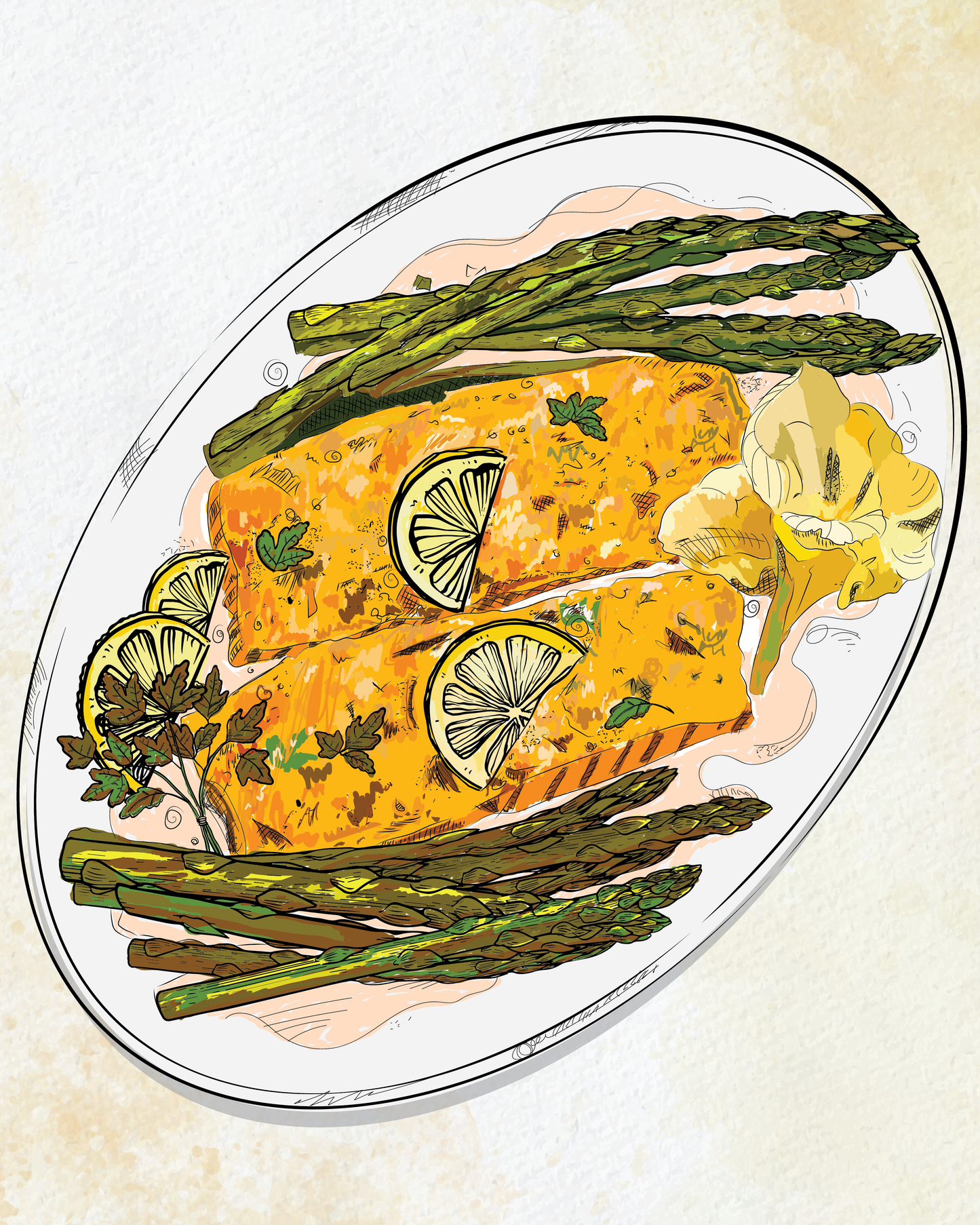 Baked Salmon with Asparagus