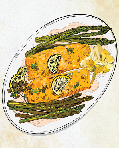 Baked Salmon with Asparagus