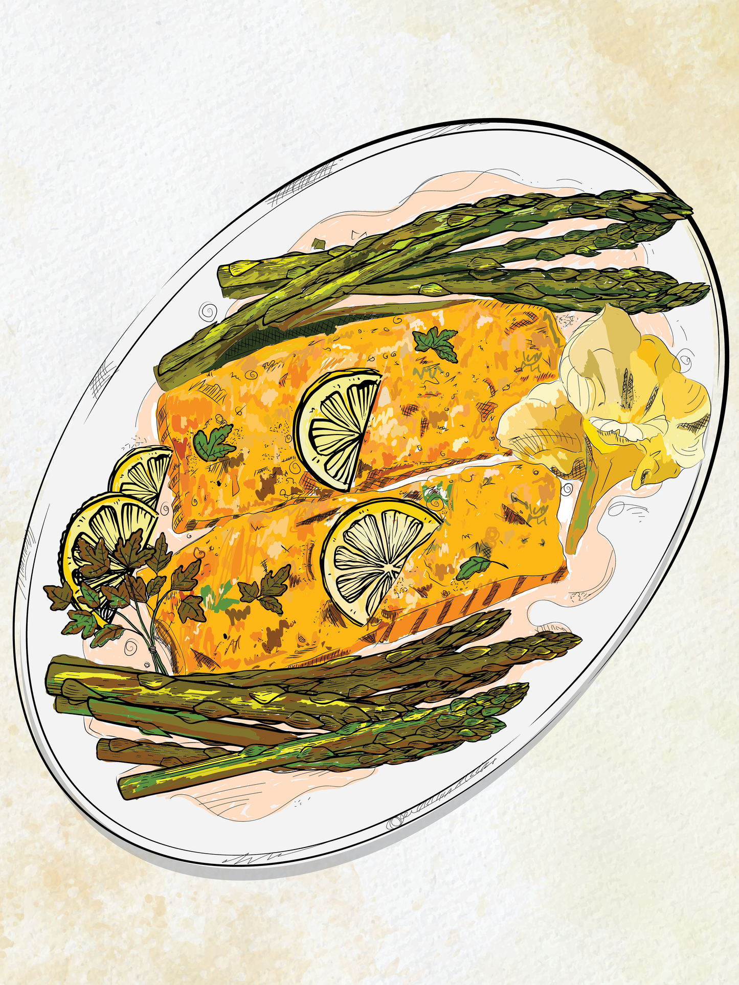 Baked Salmon with Asparagus