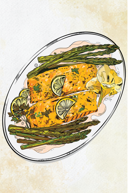 Baked Salmon with Asparagus